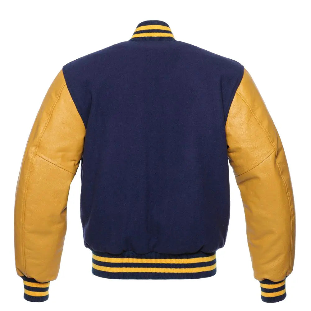 PURPLE WOOL/GOLD LEATHER  NEW VARSITY JACKET image 3