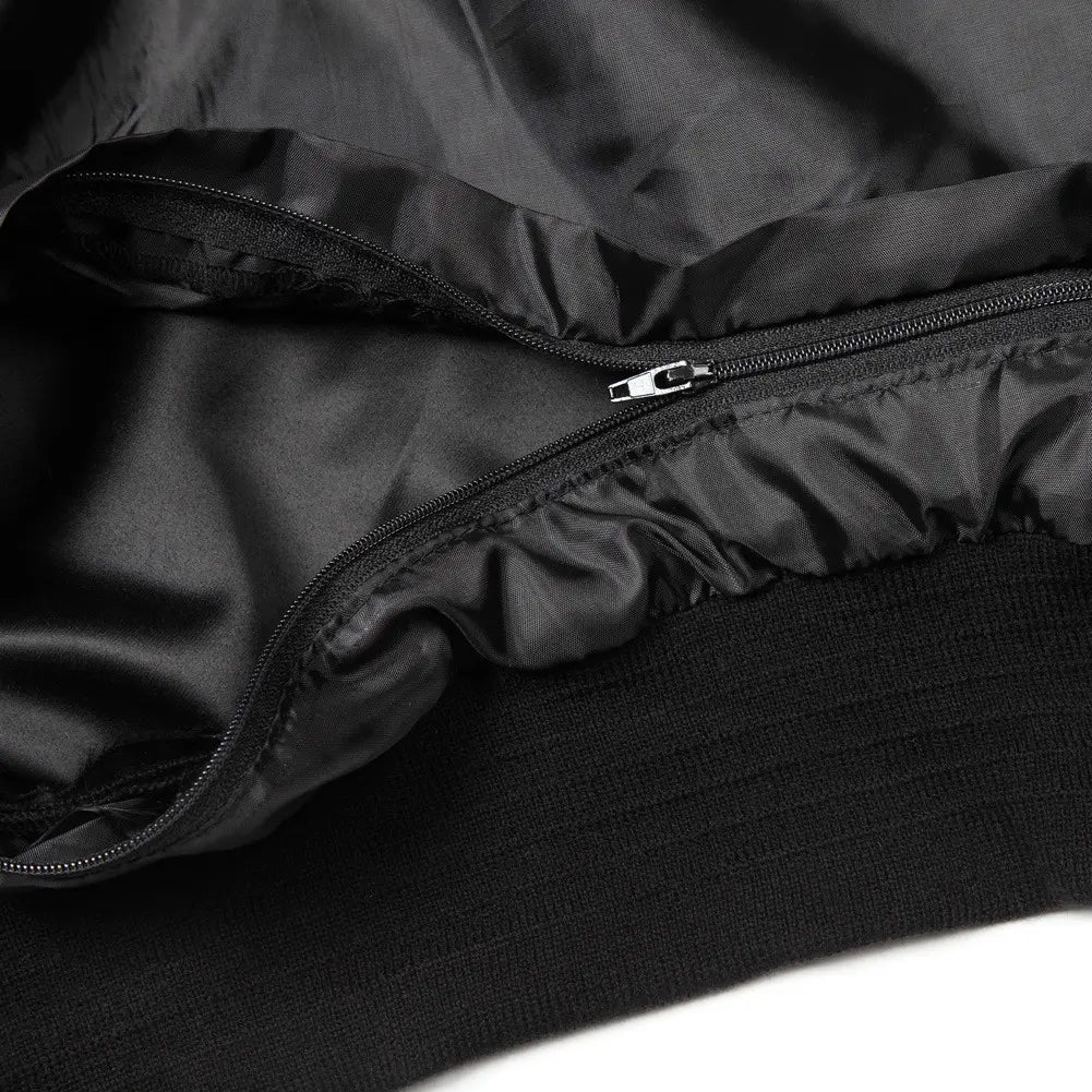 Black Wool Red Leather New Varsity Jacket image 1