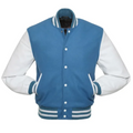 It Blue Wool White Leather New Varsity Jacket image 0