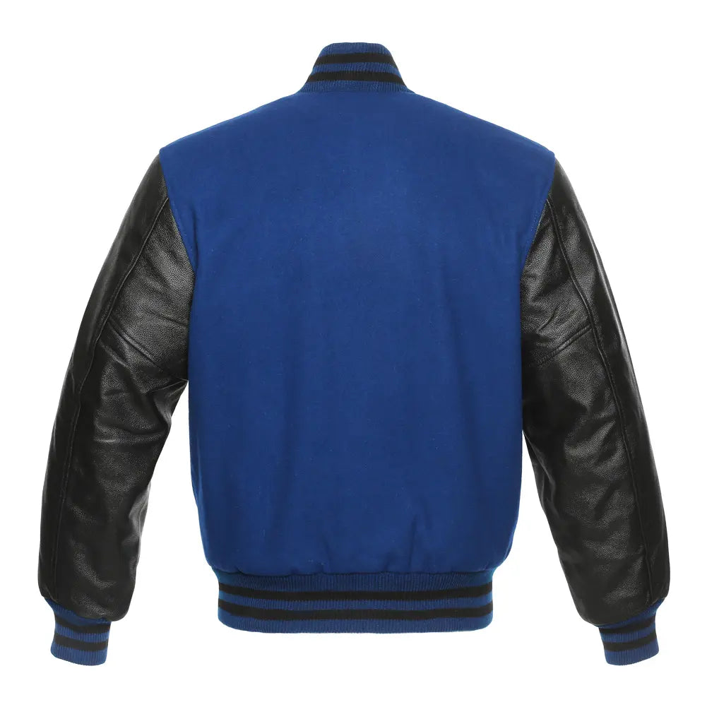 ROYAL WOOL/BLACK LEATHER  NEW VARSITY JACKET image 3