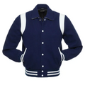 Navy Wool/White Leather New Retro Varsity Jacket image 0