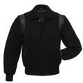 Black Wool/Black Leather New Retro Varsity Jacket image 0