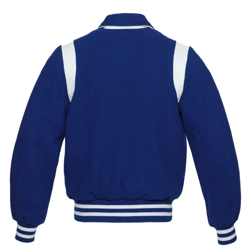 Royal Wool/White Leather New Retro Varsity Jackets image 3