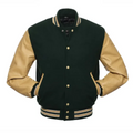 FOREST WOOL/TAN LEATHER  NEW VARSITY JACKET image 0