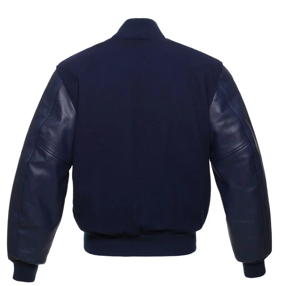 Navy Wool Navy Leather New Varsity Jacket image 3