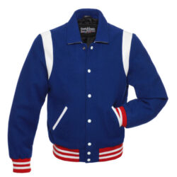 Royal Wool/White Leather New Retro Varsity Jacket image 0