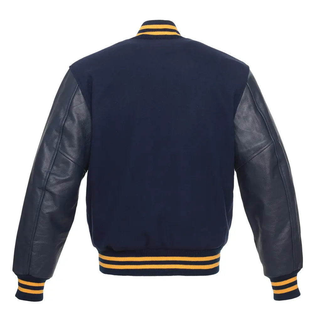 Navy Wool Navy Leather New Varsity Jacket image 3
