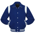 Royal Wool/White Leather New Retro Varsity Jackets image 0
