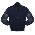 Navy Wool Navy Leather New Varsity Jacket image 0
