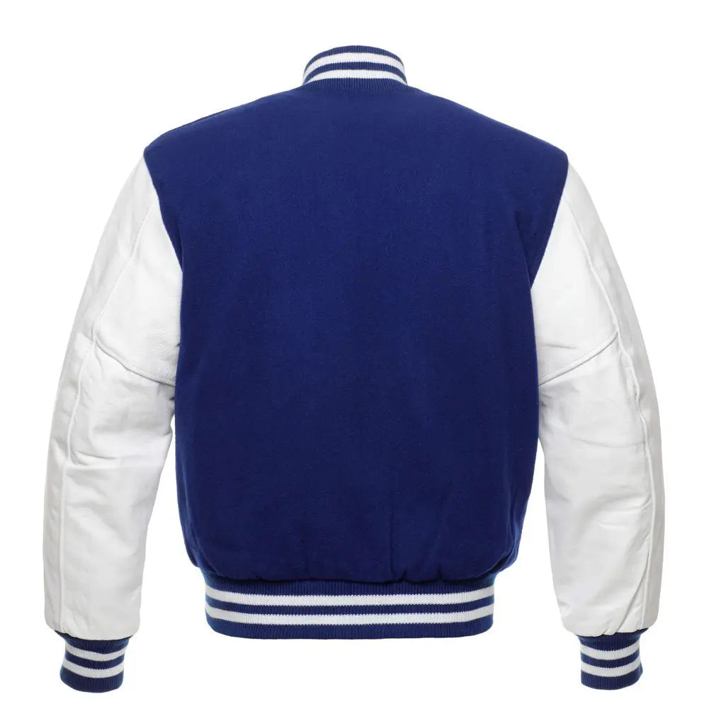 KIDS Royal/White Leather  New Classic Varsity Jacket image 1