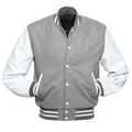 GREY WOOL/WHITE LEATHER  NEW VARSITY JACKET image 0