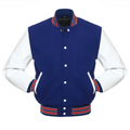 Royal Wool White Leather New Varsity Jacket image 0