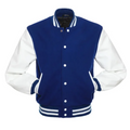 Royal Wool White Leather New Varsity Jacket image 0