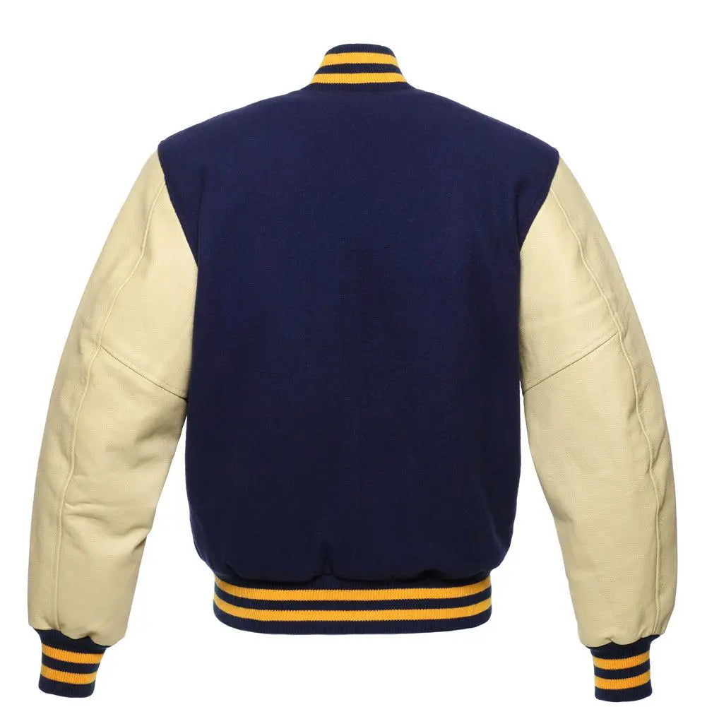 NAVY WOOL/NATURAL LEATHER  NEW VARSITY JACKET image 3