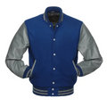 Royal Wool/Grey Leather New Varsity Jacket image 0