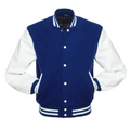 Royal Wool/White Vinyl Leather New Classic Vinyl Varsity Jacket image 0