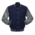NAVY WOOL/GREY LEATHER  NEW VARSITY JACKET image 0
